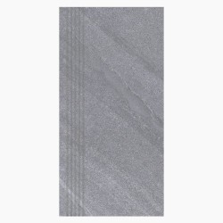 Nowa Gala Stonehenge SH 12 stopnica szara frezowana półpoler 29,7x59,7x0,85cm