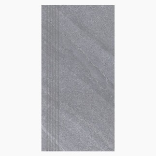 Nowa Gala Stonehenge SH 12 stopnica szara frezowana półpoler 29,7x59,7x0,85cm