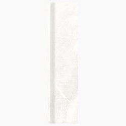 Nowa Gala Tioga TG 01biała płytka gresowa szkliwiona frezowana stopnica półpoler 29,7x119x7x0,85 cm