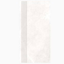 Nowa Gala Tioga TG 01 Biała  płytka grsowa szkliwiona stpnica frezowana matowa 29,7x59,7x0,85 cm