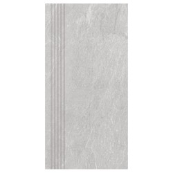 Nowa Gala Tioga TG 12 szary płytka gresowa stopnica frezowana 59,7x29,7x0,80cm