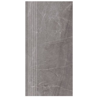 Nowa Gala Tioga TG 13 ciemnoszary płytka gresowa stopnica frezowana 59,7x29,7x0,8cm