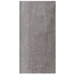 Nowa Gala Tioga TG 13 ciemnoszary pytka gresowa stopnica frezowana półpoler 59,7x29,7x0,85cm