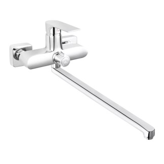 Ferro Algeo Square bateria umywalkowo-wannowa ścienna chrom