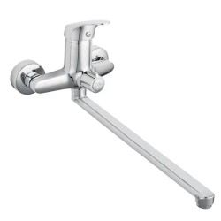 Ferro Ferro One bateria ścienna umywalkowo- wannowa z przełącznikiem natrysku chrom