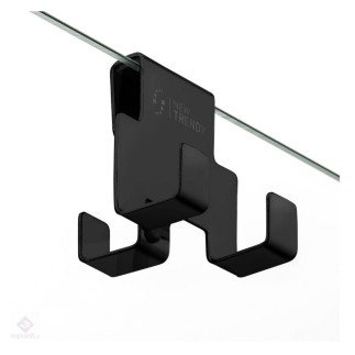 New Trendy wieszak na ręcznik czarny mat