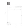 Omnires Contour bateria umywalkowa wysoka złoty szczotkowany - rysunek