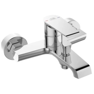 Laveo Largo bateria wannowa ścienna chrom