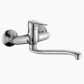 Kuchinox Cento bateria zlewozmywakowa ścienna ruchoma wylewka 304 mm chrom