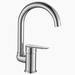 Kuchinox Cento bateria zlewozmywakowa stojąca z wylewką U 166 mm chrom