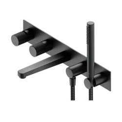 Omnires Contour bateria wannowa podtynkowa antracyt