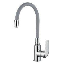 Kuchinox Elza bateria zlewozmywakowa stojąca z elastyczną wylewką chrom/szary