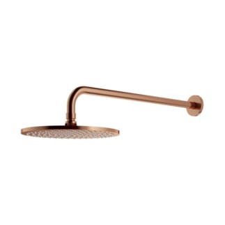 Omnires  głowica natryskowa okrągła 25cm z ramieniem ściennym miedź szczotkowana