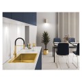 Laveo Marmara zlewozmywak stalowy 1 komorowy 510x590x200 złoty + syfon
