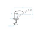 Kuchinox Kakadu bateria zlewozmywakowa stojąca z wylewką 220 mm biała-rys.tech.