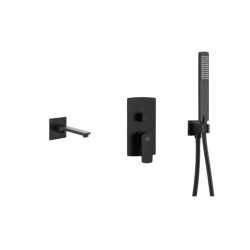 Kfa Mokait zestaw wannowy podtynkowy bateria 3-funkcyjna black.