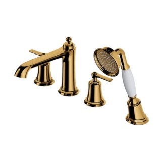 Omnires Armance bateria wannowa 4-otworowa złoty