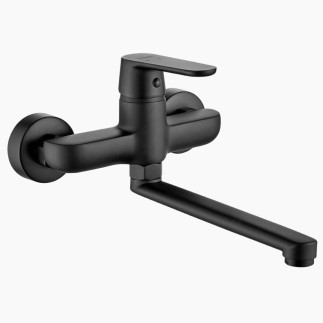Kuchinox Dima bateria zlewozmywakowa ścienna wylewka 297 mm czarna