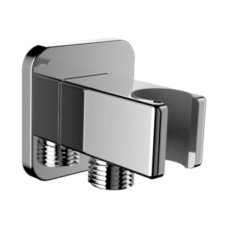 Omnires Omnires przyłącze kątowe z uchywtem punktowym kwadratowe 6cm chrom