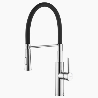 Kuchinox Shire bateria zlewozmywakowa stojąca z wylewką U chrom-czarne