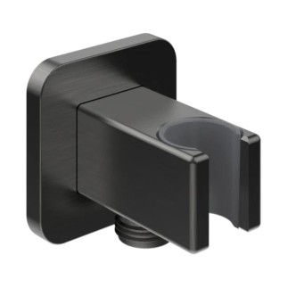 Omnires Omnires przyłącze kątowe z uchywtem punktowym kwadratowe 6cm grafit