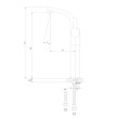 Omnires Darling bateria umywalkowa stojąca wysoka 33cm chrom