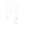 Omnires Darling bateria umywalkowa stojąca wysoka 33cm czarna