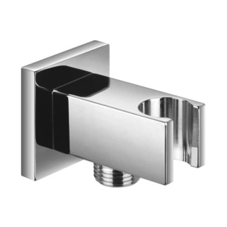 Omnires Omnires przyłącze kątowe z uchwytem punktowym kwadratowe 5cm chrom