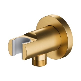 Omnires Omnires przyłącze kątowe z uchwytem punktowym okrągłe 6cm złote szczotkowane