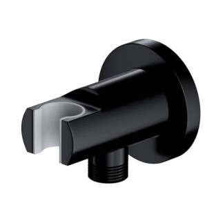 Omnires Omnires przyłącze kątowe z uchwytem punktowym okragłe 6cm czarne