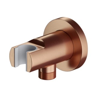 Omnires Omnires przyłącze kątowe z uchwytem punktowym okrągłe 6cm miedź szczotkowana