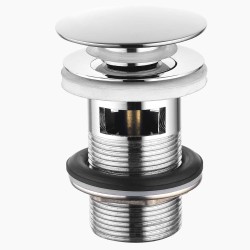 Kuchinox Korek spustowy klik-klak z przelewem O G 1?4" chrom