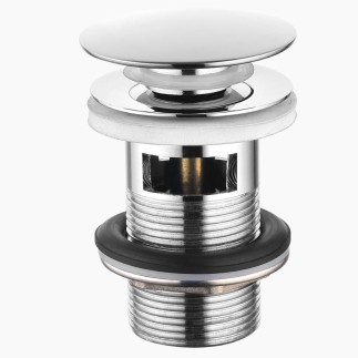 Kuchinox Korek spustowy klik-klak z przelewem O G 1?4" chrom