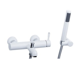 Valvex Vegane bateria wannowa z zestawem natryskowym biała