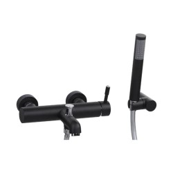 Valvex Vegane bateria wannowa z zestawem natryskowym czarna