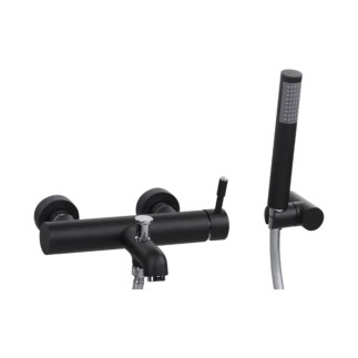 Valvex Vegane bateria wannowa z zestawem natryskowym czarna