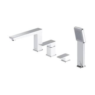 Omnires Parma bateria wannowa 4-otworowa chrom/biały