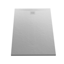 New Trendy Mori brodzik konglomeratowy prostokątny szary 120x80x3,5cm