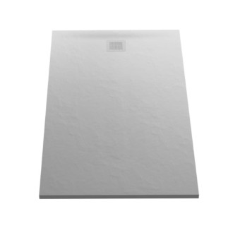 New Trendy Mori brodzik konglomeratowy prostokątny szary 120x80x3,5cm