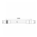 Omnires wąż prysznicowy 150 cm nikiel