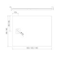 New Tredy Mori brodzik konglomeratowy czarny 100x80x3 cm