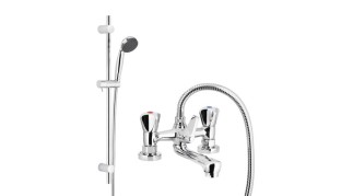 Kfa Standard bateria wannowa stojąca z natryskiem przesuwnym chrom