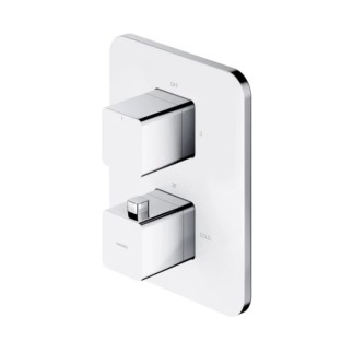 Omnires Parma bateria termostatyczna prysznicowo-wannowa podtynkowa chrom/biały