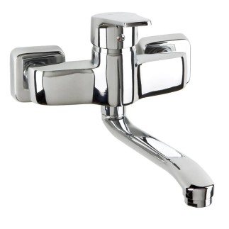 Valvex Grand Bateria zlewozmywakowa ścienna z ruchomą wylewką chrom