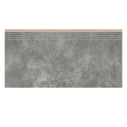 Cerrad Apenino antracyt płytka gresowa stopnica nacinana 59,7x29,7x0,85 cm