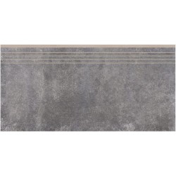 Cerrad Mattina antracyt stopnica V-shape płytka gresowa 39,7x79,7cm