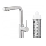 Kfa Duero Pure Basic bateria zlewozmywakowa z filtracją wody oraz wyciąganą wylewką inox