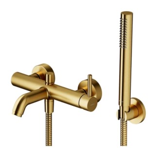 Omnires Y bateria wannowa z zestawem pryszn złoty szczotkowany