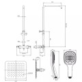Omnires Y deszczownia z baterią termostatyczną chrom