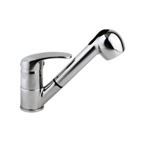 Valvex Logic bateria zlewozmywakowa stojąca z wyciąganą wylewką chrom